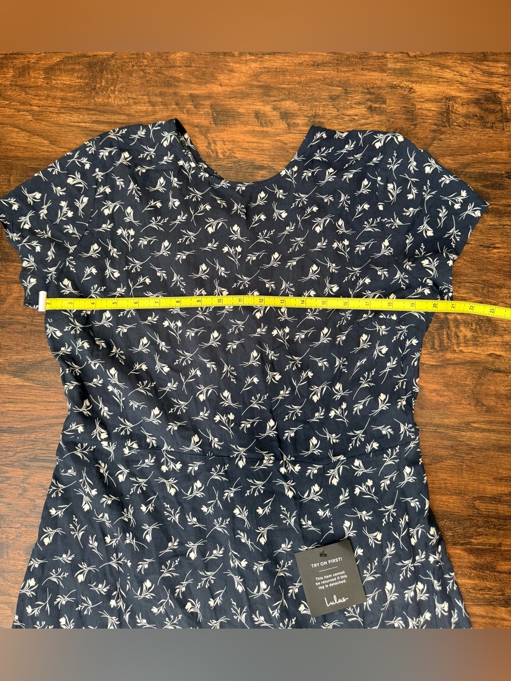 Lulus New Desires Navy Blue Floral Print Backless Maxi Dress Sz XL NWT Flirty - Picture 10 of 16